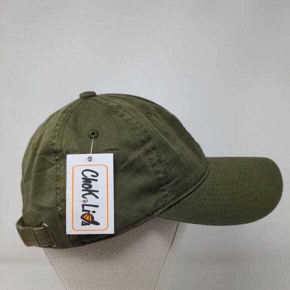 ChoKoLids Slideback Hat Green One Size Adjustable 6 Panel Blank W/Tags - Picture 4 of 8
